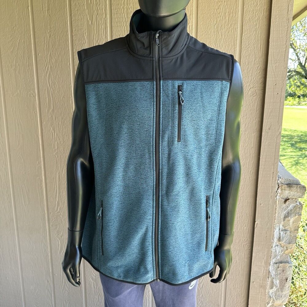 World Wide Sportsman Echo Vest Mens Size XL‎ Full-Zip Blue Fishing Outdoor